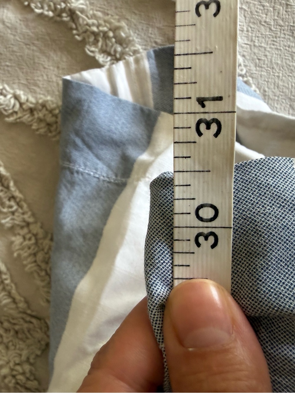 Melanie Lynne Striped Wide-Leg Linen Pants in Blue and White Size M/L - Picture 9 of 9